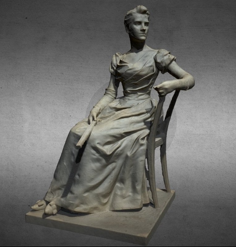 Seated Lady 3D Printer Model Download Free STL File - 3axis.co