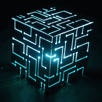 Alien Cube Lamp Free Vector