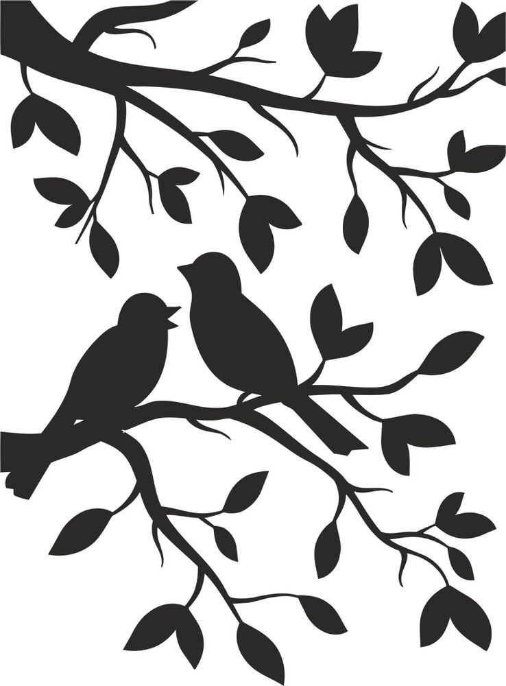 Birds Stencil Free Vector cdr Download - 3axis.co