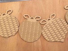 Christmas ornament laser cutting Free Vector