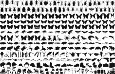 Free Butterfly Silhouette Vector Pack Free Vector