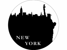 New York clock dxf File