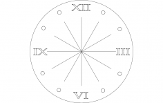 Clock Roman Numeral dxf File