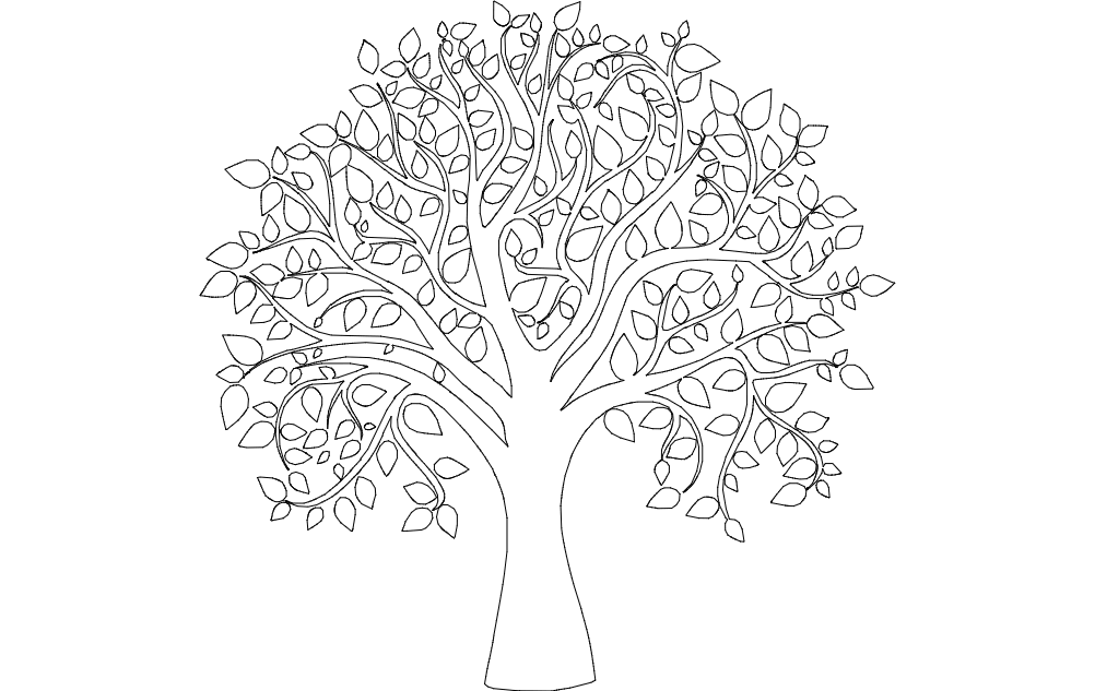 Tree Of Life Full Carve dxf File