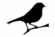 7×6 Bird on Branch dxf File