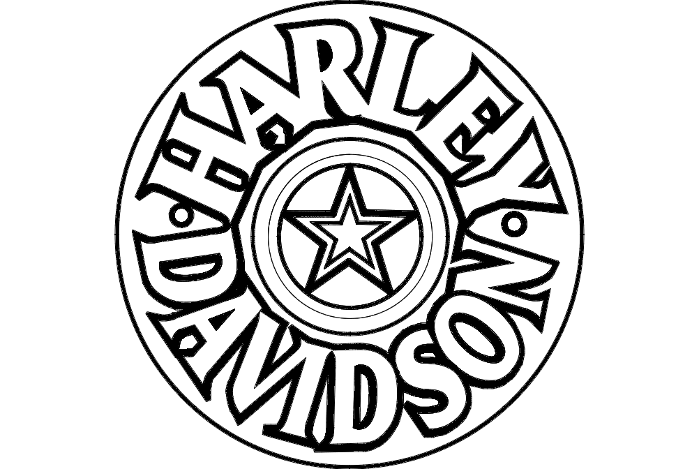 Hdsimbolo(em Circulo) dxf File Free Download - 3axis.co - 3D model önizlemesi