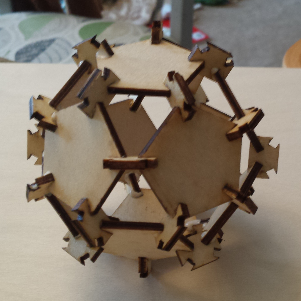Laser Cut Small Stellated Dodecahedron DXF File