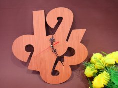 Laser Cut Modern Wood Clock Free Vector