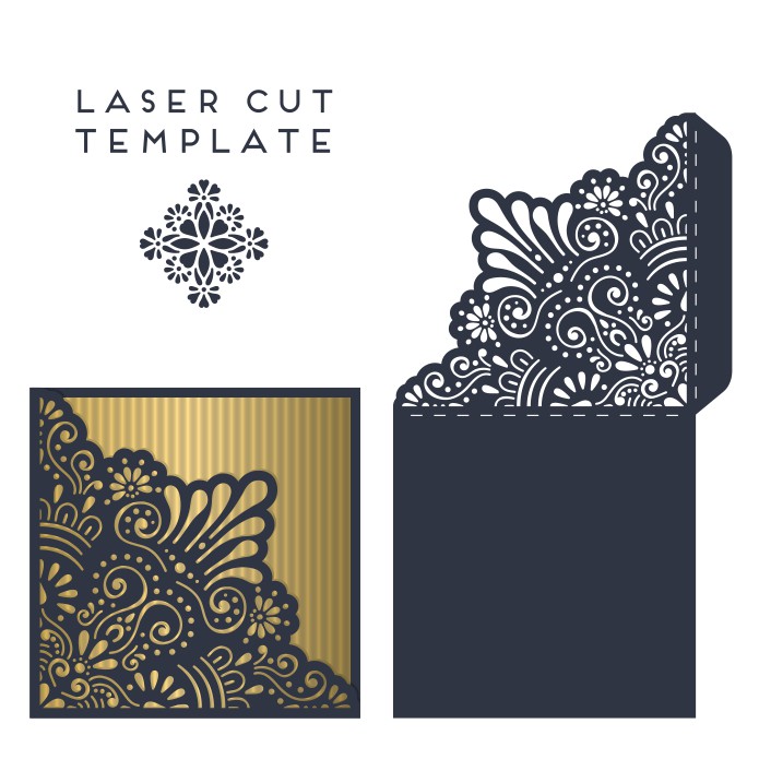 Laser Cut Wedding Invitation Card Template Free Vector Cdr Download 3axis Co