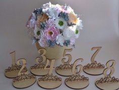 Laser Cut Table Numbers Plywood Templates Free Vector