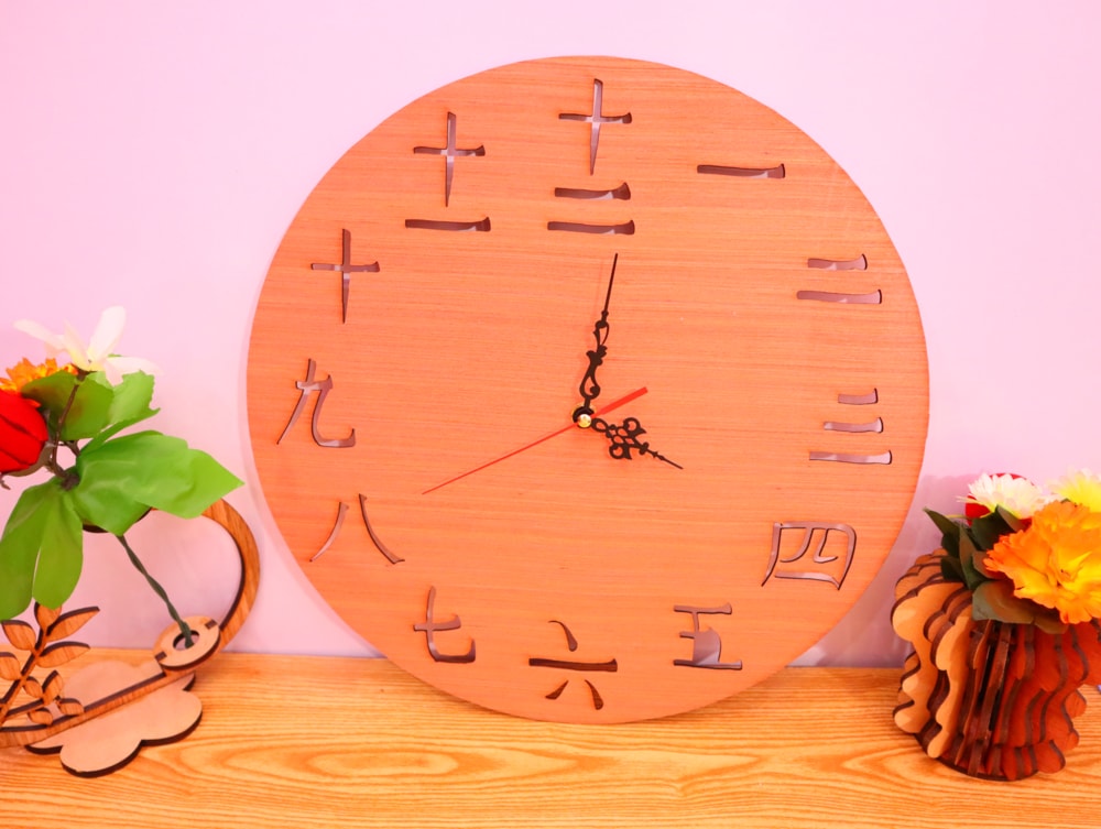 Laser Cut Chinese Numbers Wall Clock DXF File