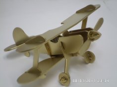 Laser Cut Vintage Retro Aircraft Biplane Plane Aircraft Model Free Vector