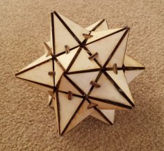 Laser Cut Dodecahedron Template Free Vector