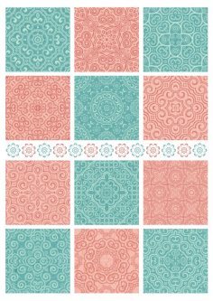 Seamless Textile Patterns Free Vector
