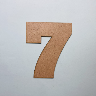 Laser Cut Wood Number 7 Cutout Number Seven Shape Free Vector