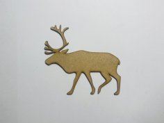 Laser Cut Wood Reindeer Cutout Reindeer Shape Free Vector