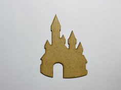 Laser Cut Castle Wood Cutout Shape Free Vector