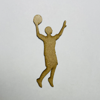 Laser Cut Wood Basketball Player Cutout Shape Free Vector