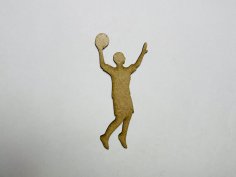 Laser Cut Wood Basketball Player Cutout Shape Free Vector