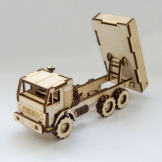 Laser Cut Dump Truck Toy Free Vector