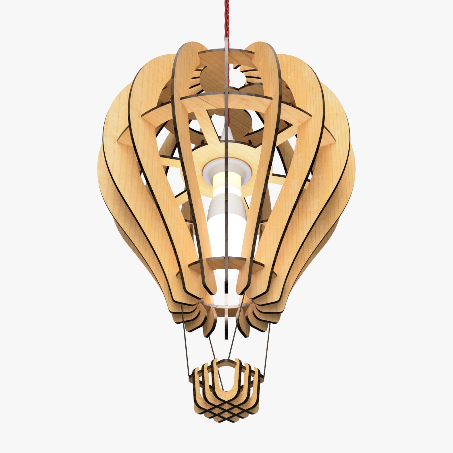 Laser Cut Balloon Ceiling Lamp Free Vector cdr Download - 3axis.co - 3D model önizlemesi