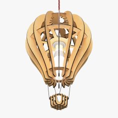 Laser Cut Balloon Ceiling Lamp Free Vector