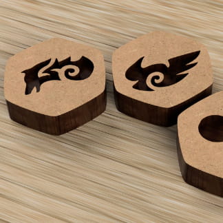 Laser Cut War Chest Control Markers SVG File