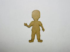 Laser Cut Wood Boy Cutout For Crafts Free Vector