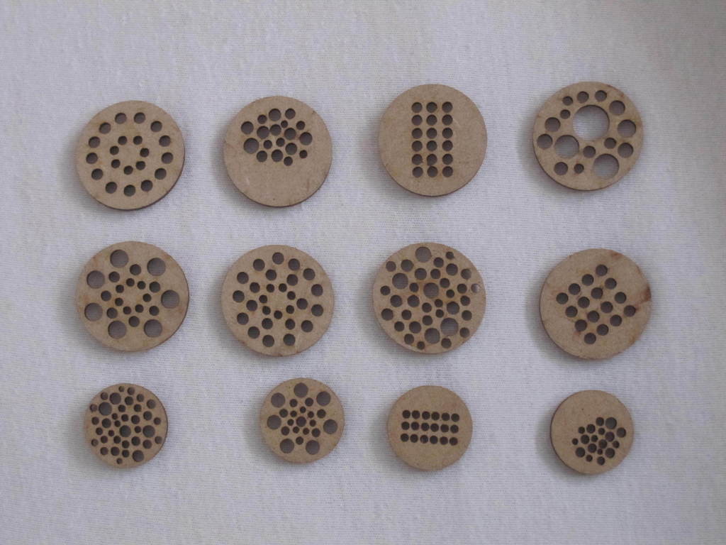 Laser Cut Wood Small Buttons SVG File