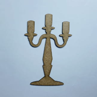 Laser Cut Unfinished Wood Candelabra Cutout Free Vector