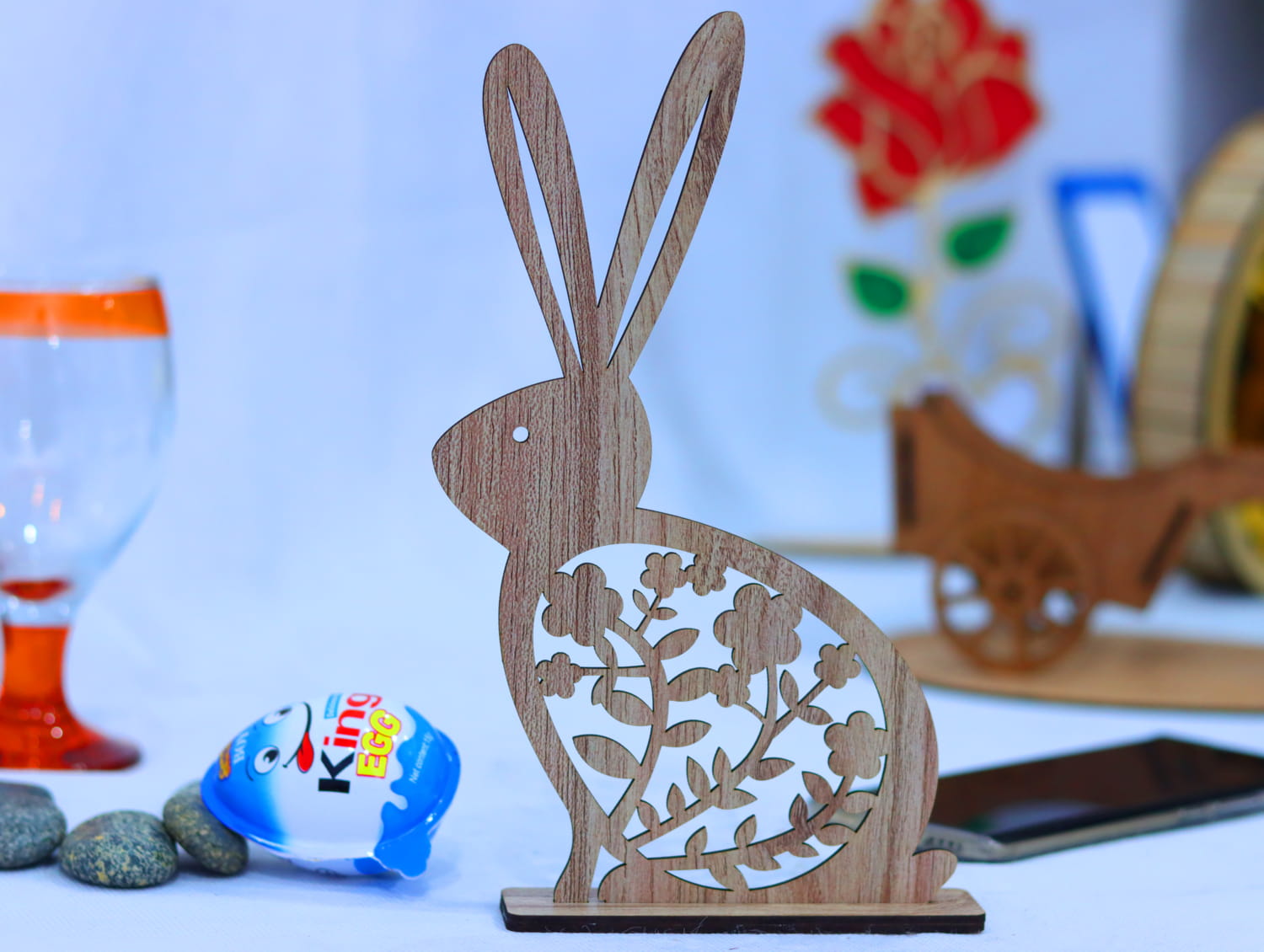 Laser Cut Easter Bunny 3mm Free Vector