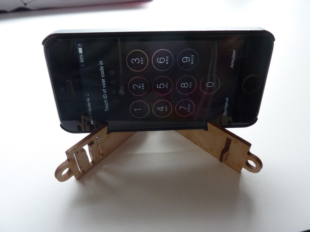 Laser Cut Keychain Phone Stand DXF File