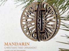 Mandarin. Christmas tree ornament DXF File