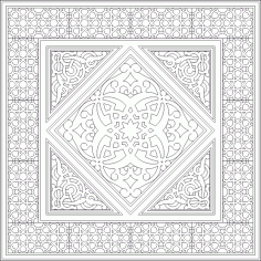Geometric Islamic Ornament Art Pattern DWG File