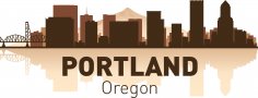 Portland Skyline Free Vector