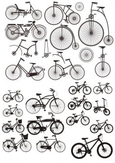 Bicycles Stickers Free Vector