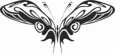 Tribal Butterfly Vector Art 15 DXF File