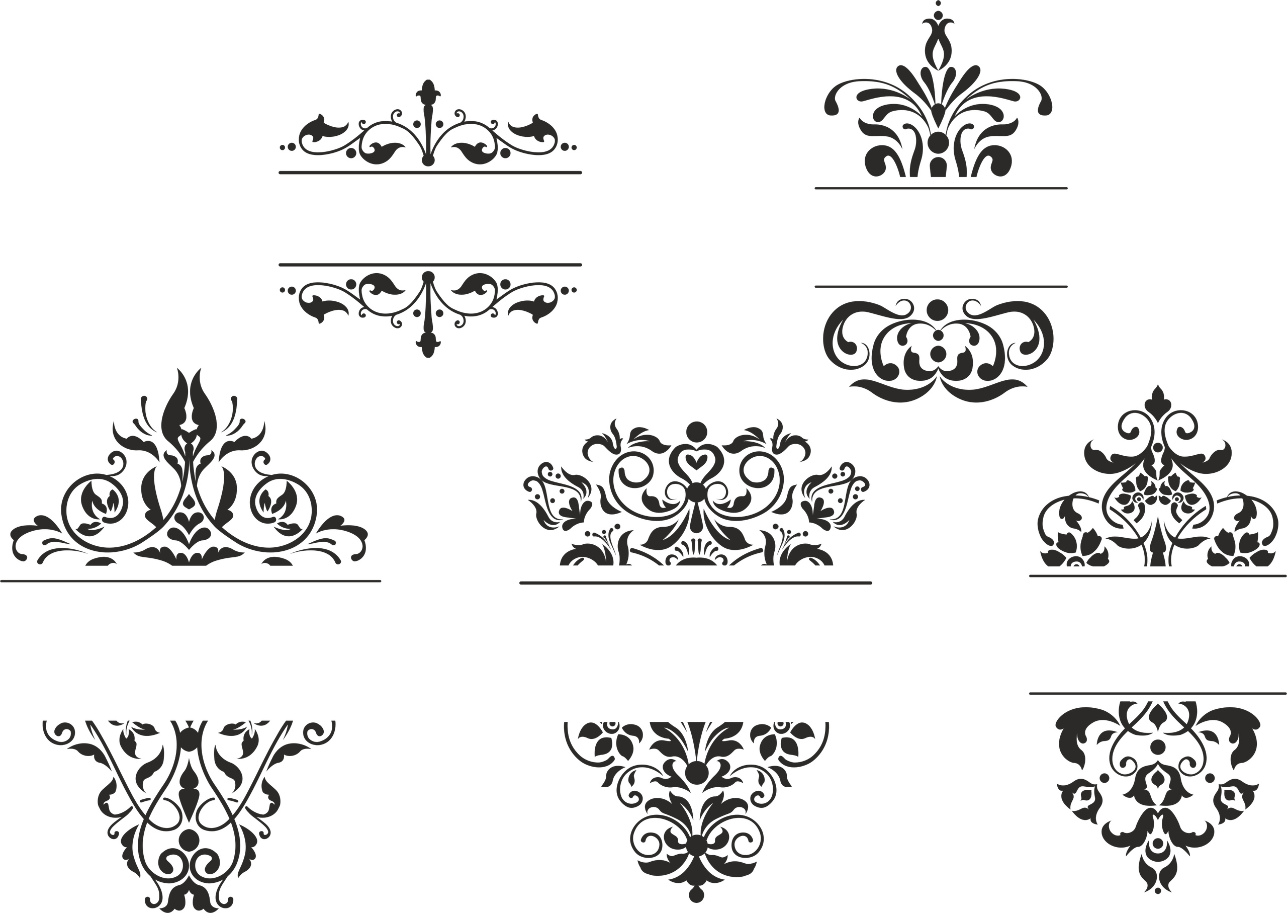 Ornament Frames Set Free Vector cdr Download - 3axis.co