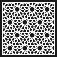 Decorative Islamic Patterns Jali Design For CNC Laser Cutting Free Vector