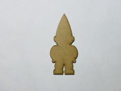 Laser Cut Unfinished Gnome Wood Cutout Free Vector