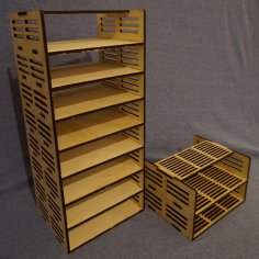 Laser Cut Desktop Shelves SVG File