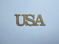 Laser Cut USA Wood Blank Cutout Free Vector