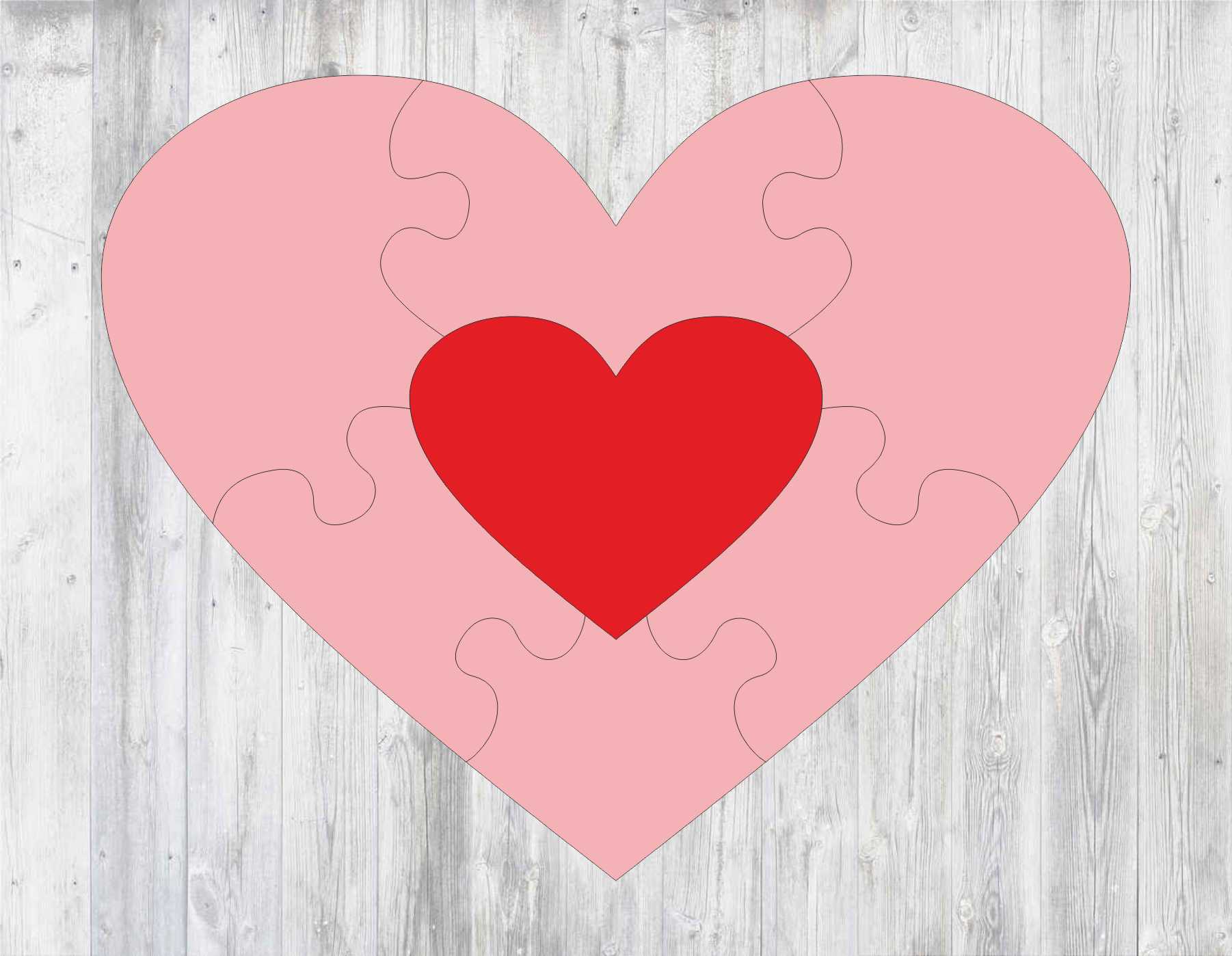 Laser Cut Heart Puzzle Template Free Vector Cdr Download 3axis co