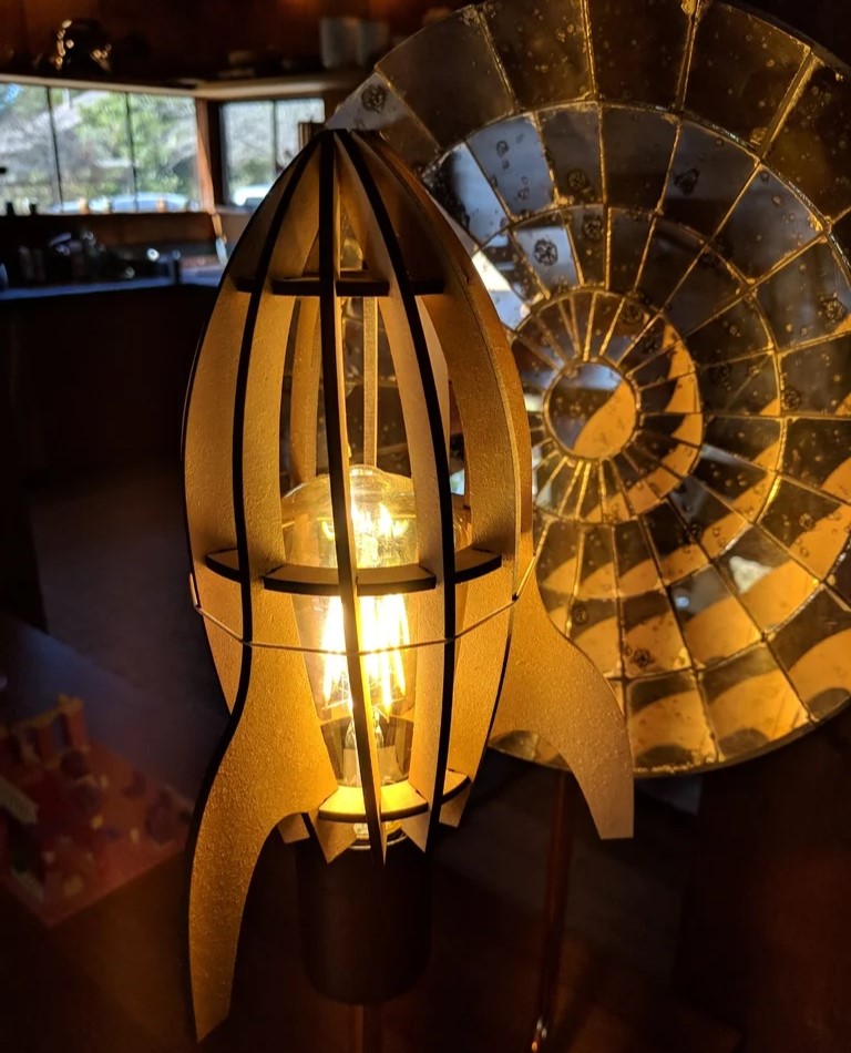 Laser Cut Draftboard Rocket Ship SVG File Free Download - 3axis.co - 3D model önizlemesi