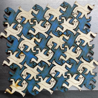 Laser Cut Escher Lizards DXF File