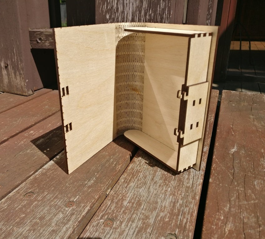 Laser Cut Book Box With Latch 3mm SVG File