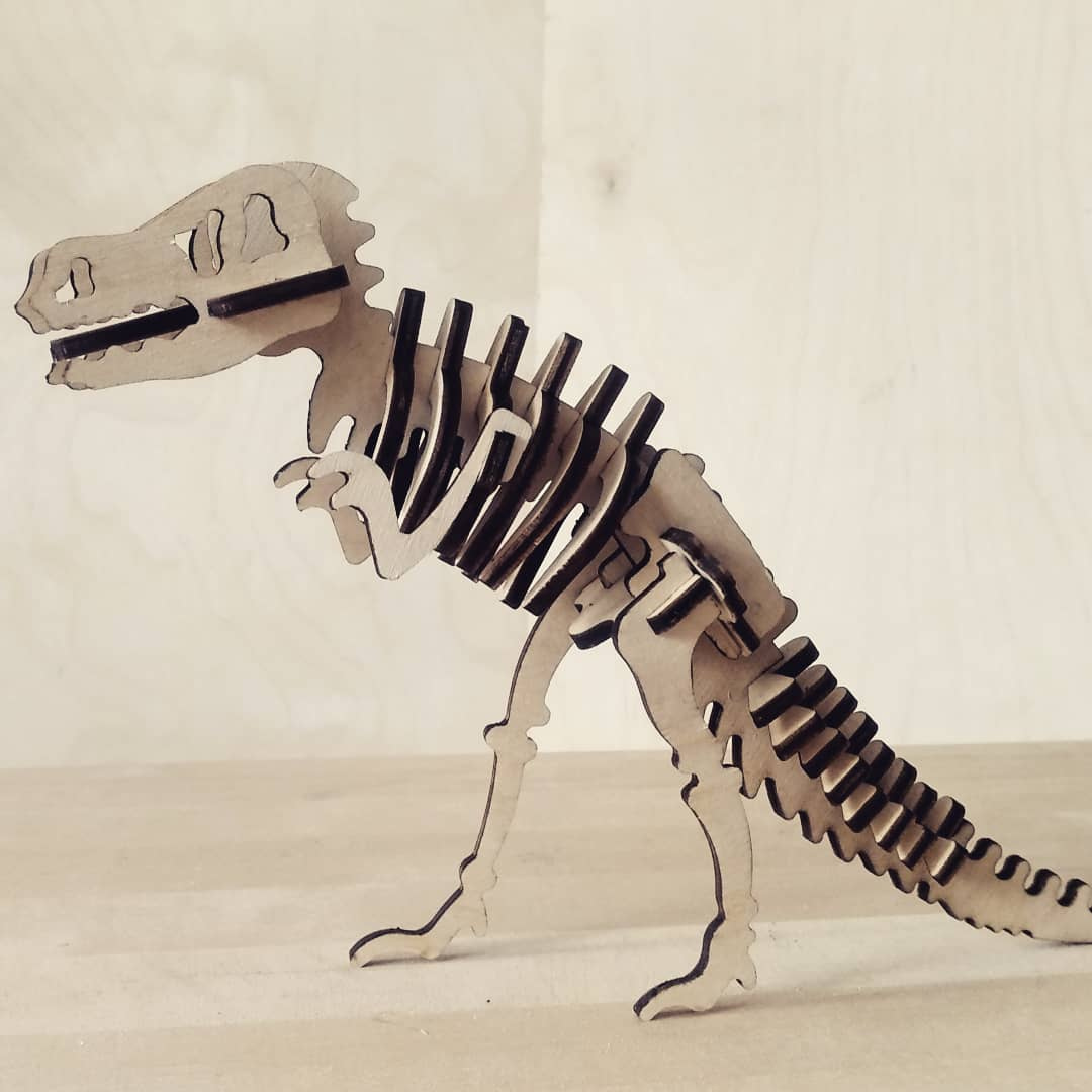 T-Rex Dinosaur Shape  Multiple Sizes Laser Cut Unfinished Wood