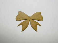 Laser Cut Wood Bow Craft Shape Cutout Free Vector