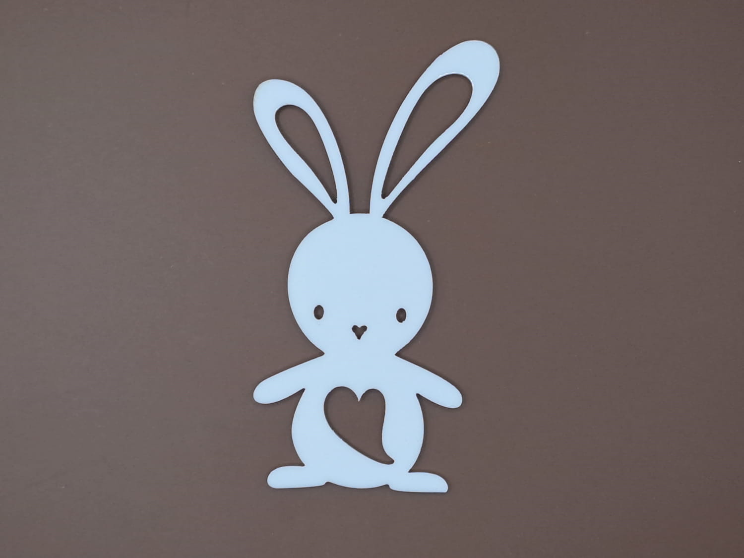 Laser Cut Bunny With Heart Cutout Free Vector