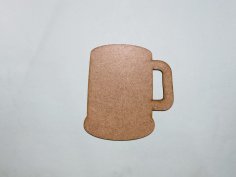 Laser Cut Wood Beer Mug Craft Shape Cutout Free Vector